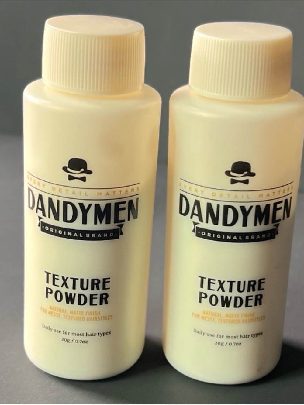 2 Pack Dandymen Texture Powder Hair Styling Volumizing Matte Finish 0.7oz/20g